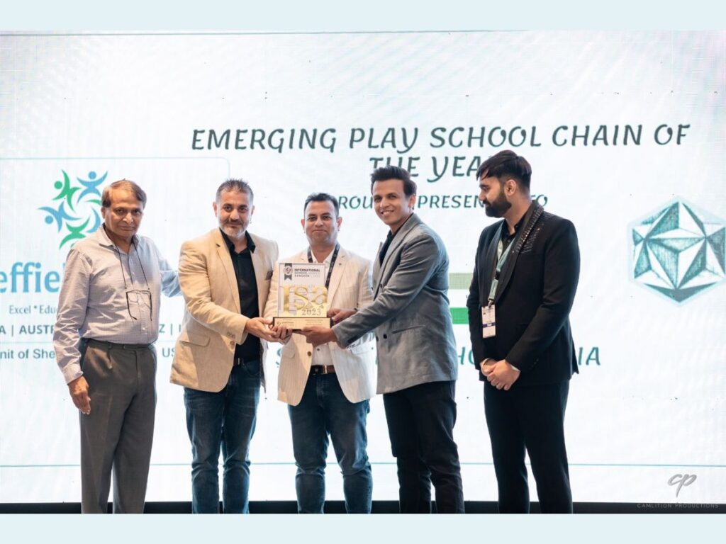 Sheffield School India Wins International School Award 2023, Emerges as Leading Play School Chain in India