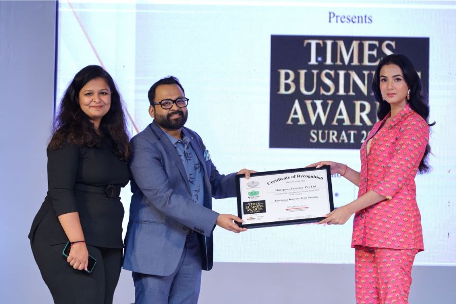 OneSpace Interior Honoured as ‘Emerging Interior Tech Startup’ at Times Business Award 2023